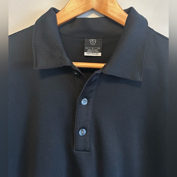 VTG Nike Golf Sphere Dry 1/4 Button Up Polo Shirt Men’s L Embroidered Logo Black - Picture 5 of 11
